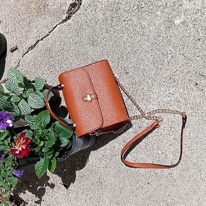 Terracotta crossbody handbag purse chain mini bag new